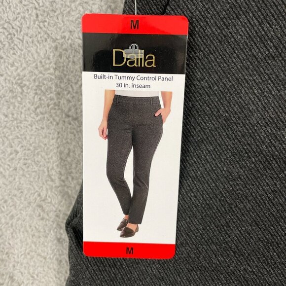 NEW Dalia Womens M Charcoal Narrow Leg Pants W/ Built-In Tummy Control - Picture 5 of 8